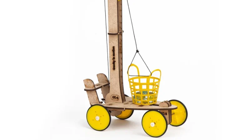 Tooky Toy Drewniany Tor Zjeżdżania Dla Samochodzików + 4 Auta (TY840)